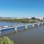 Перекрытие движения на Кузбасском мосту